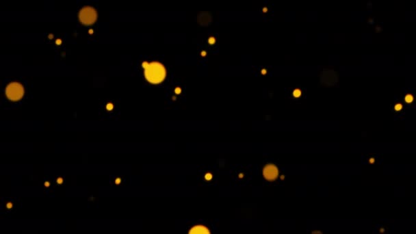 Abstract Loop Animation Flickering Glow Orange Bokeh Bubble Particles Flashing — Stock Video
