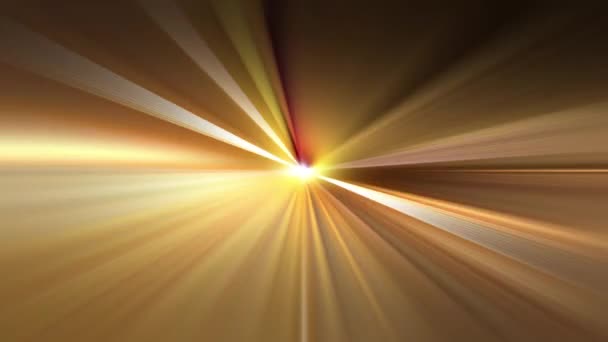 Abstrato Loop Amarelo Ouro Radial Cintilação Brilho Faísca Luz Com — Vídeo de Stock