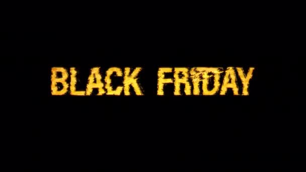 Black Friday Glitch Text Effect Cimematic Title Animación Con Luz — Vídeo de stock