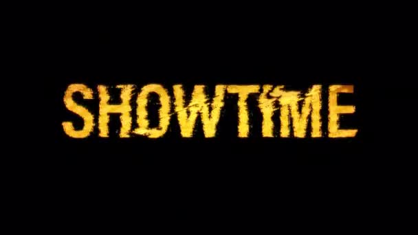 Zeige Time Glitch Text Effect Cimematic Title Yellow Light Animation — Stockvideo