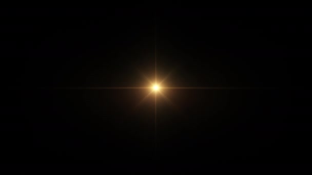 Abstrato Loop Centro Ouro Laranja Estrela Luz Brilho Óptico Lente — Vídeo de Stock