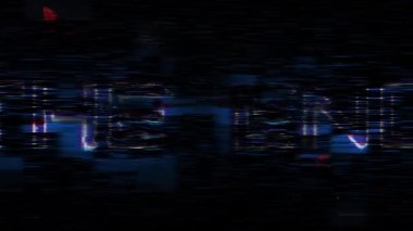 Nihai arızanın animasyon metni. Mavi neon metin efekti. Gümüş yanıp sönen ışık döngüsü sinematik başlık animasyonu. 4K 3D izole edilmiş diamsiz döngü.