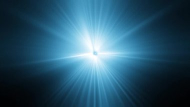 Sanat teknolojisi arka planı için soyut döngü yaratıcı açık mavi parlak parlak ışık. Mavi ışık hızı, hareket halindeki neon ışınları. Renkli bir patlama, yıldızlar arasında hareket ediyor.. 