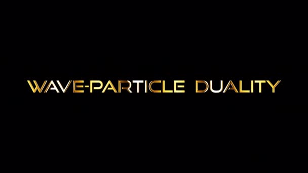 Dualidade Partilo Onda Animação Loop Banner Texto Dourado Abstrato Preto — Vídeo de Stock