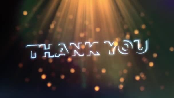 Thank You Creative Design Beautiful Cinematic Title Trailer Background Concept — Stock Video
