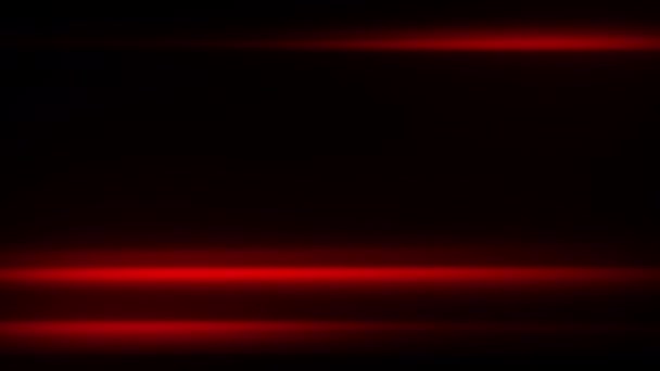 Цикл Абстрактних Розмитих Червоних Горизонтальних Ліній Руху Анімації Мистецтва Чорному — стокове відео