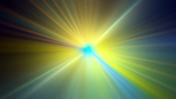 Abstrato Laço Criativo Multicolorido Brilho Radial Chama Rotação Luz Para — Vídeo de Stock