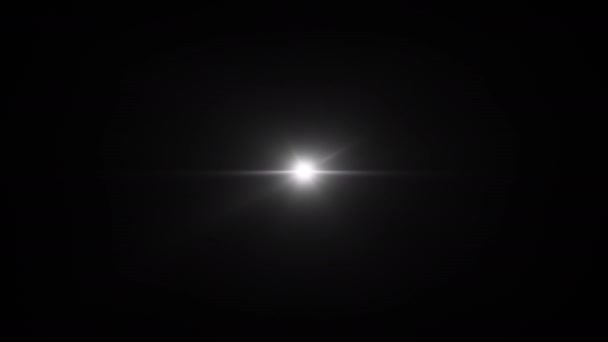 Centro Bucle Abstracto Resplandor Estrella Blanco Negro Rayas Lente Luz — Vídeos de Stock