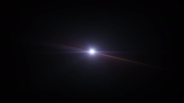 Abstraktní Smyčka Středu Záře Hvězd Pruhuje Optické Světlo Čočky Záblesky — Stock video