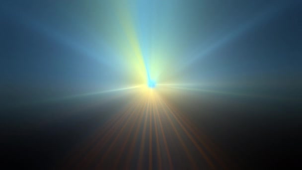 Abstrato Laço Criativo Azul Alaranjado Brilho Radial Luz Para Tecnologia — Vídeo de Stock