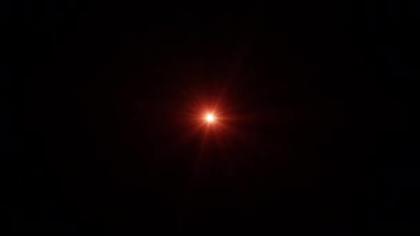 파랗게 회전하는 주황색 하늘에 빛나는 렌즈는 스크린 프로젝트가 수있도록 반짝이는 — 비디오