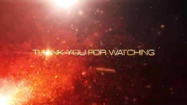 Thank You Watching Creative Design Cinematic Title Trailer Background Concept — Stock Video