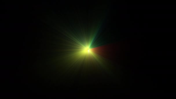 Αφηρημένη Δημιουργική Βρόχο Πολύχρωμο Ακτινική Λάμψη Φωτοβολίδα Περιστροφή Του Φωτός — Αρχείο Βίντεο