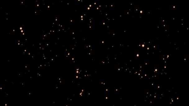 애니메이션 흐름밝은 주황색 불입자 불꽃검은 프로젝트 오버레이에 — 비디오
