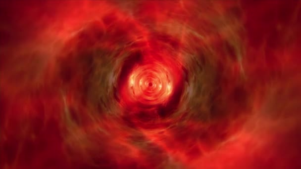 概要ループグローオレンジ赤火渦エネルギープラズマ流運動トンネル背景 3Dレンダリング燃える炎の旋回アニメーショントンネルループ材料 エネルギー波と輝く粒子 明るい地獄の螺旋 — ストック動画