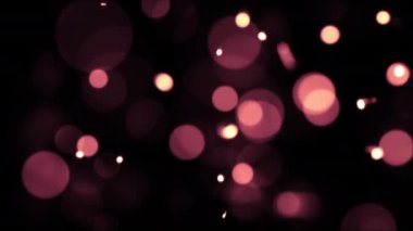 Soyut şenlikli pembe bokeh parçacıkları hareket arkaplanı. pembe ışık hareketi başlıkları sinematik bilim teknolojisi arka planı