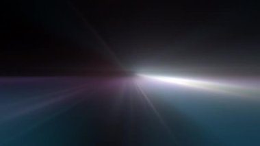 Soyut döngü merkezi yanıp sönen radyal ışıklar optik mercek parlamaları siyah arka planda animasyon sanatı..