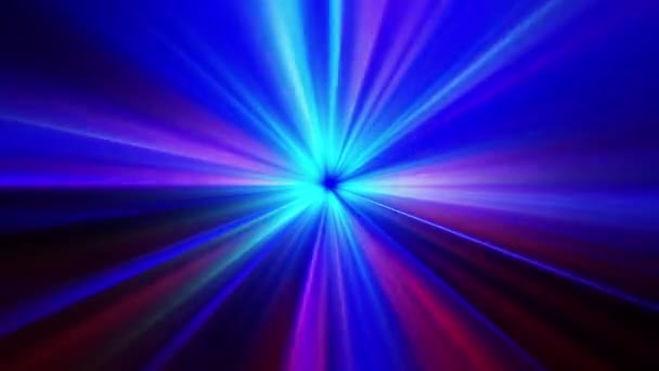Abstrakte Schleife Kreatives Blaurotes Licht Leuchtet Radial Für Technologie Und — Stockvideo