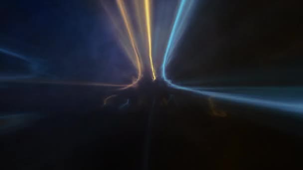 Чорна Історія Місячна Блискавка Лазерний Промінь Мерехтить Текстовою Анімацією Кінематографічна — стокове відео