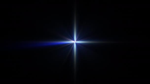Абстрактный Центр Разноцветной Красивой Звездной Оптической Вспышки Светит Световым Лучом — стоковое видео