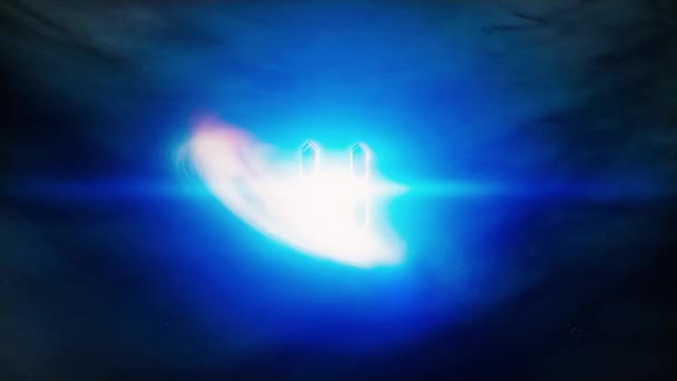 Fünf Sekunden Countdown Timer Mit Abstraktem Weltraum Nebel Universum Animation — Stockvideo