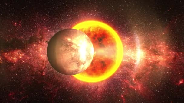 Vue Abstraite Éclipse Lunaire Centre Galactique Voie Lactée Dans Univers — Video