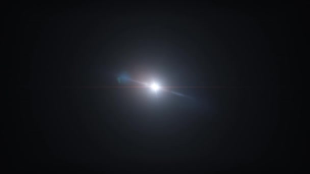 Centro Bucle Abstracto Estrella Blanca Brillo Óptico Lente Destellos Parpadeo — Vídeos de Stock