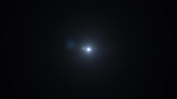 Absztrakt Hurok Központ Fehér Csillag Optikai Fény Lencse Fáklyák Villogó — Stock videók
