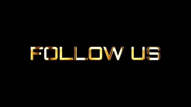 Loop Follow Golden Light Motion Text Effect Black Stract Background — 비디오