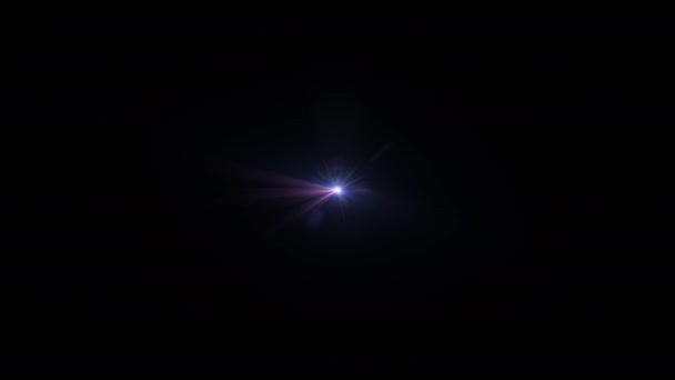 Abstrakte Schleife Zentrum Weißer Stern Optischer Glanz Licht Linse Flackert — Stockvideo