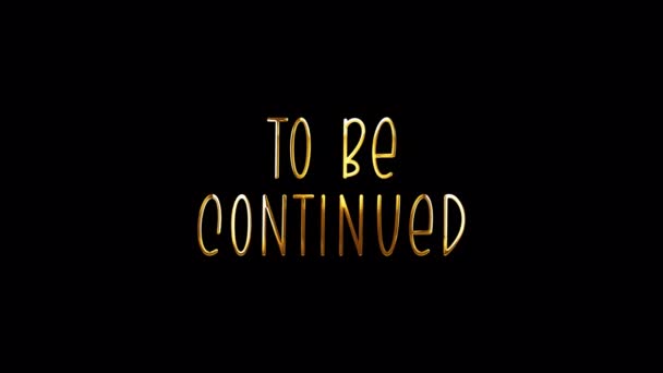 Loop Continued Golden Shine Light Motion Text Effect Animation Black — Stock video