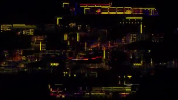 Animación Number Zero Glow Glitch Text Digital Light Motion Effect — Vídeo de stock