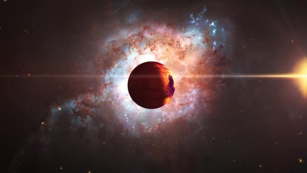 Exploration Des Voyages Nébuleuse Spatiale Des Filets Extraterrestres Double Quasar — Video