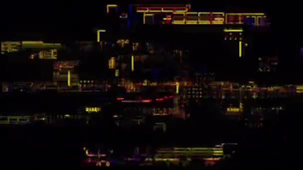 Animation Number Nine Glow Gold Glitch Text Digital Light Motion — Αρχείο Βίντεο