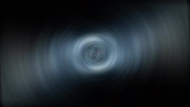 Abstracte Lus Hypnotisch Blauw Wazig Radiale Cirkel Ring Rotatie Animatie — Stockvideo