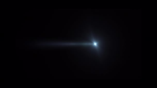 Αφηρημένη Όμορφη Λάμψη Μπλε Αστέρι Οπτική Φωτοβολίδα Λάμψη Φως Ακτίνα — Αρχείο Βίντεο