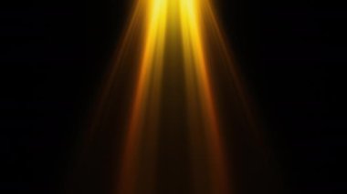 Üst üst altın turuncu optik lens, ekran projesi kaplaması için parlak ışın animasyon sanat arka planına sahiptir. Lamba ışınları dinamik, parlak video görüntülerini etkiler. Altın parıldayan yıldız optik parlaklığı