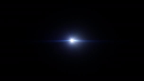 Абстрактный Центр Бело Голубой Звезды Оптический Блеск Световых Линз Освещает — стоковое видео