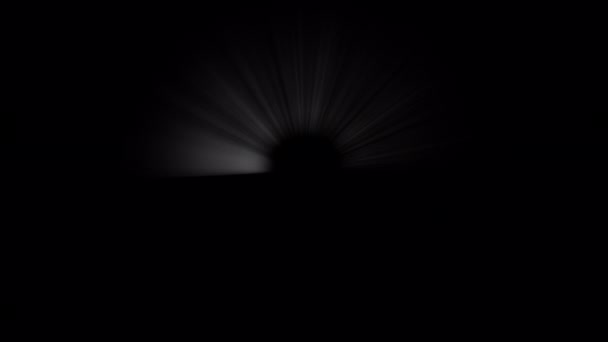 어두운 중심의 플레어 라이트 애니메이션 배경으로 번쩍번쩍 빛나고 있습니다 프랙탈 — 비디오