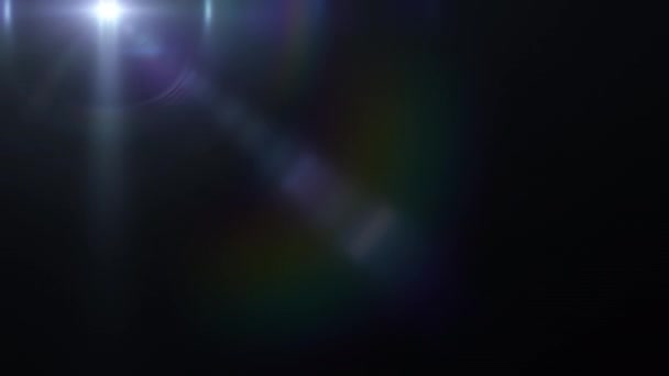 Blask Tęczy Kolor Optyczny Flary Światło Animacja Przesuwa Się Góry — Wideo stockowe