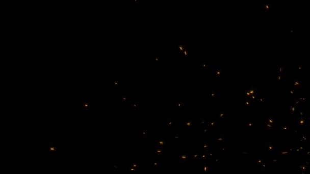 Rezumat Buclă Fără Sudură Strălucire Particule Foc Scântei Cenușă Ridicarea — Videoclip de stoc
