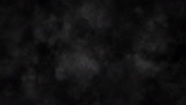Soyut Dikişsiz Beyaz Duman Bulutu Akışı Ekran Projesi Için Siyah — Stok video