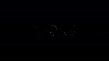 İş Zekası siyah soyut arkaplan üzerinde renkli neon lazer metin canlandırması.