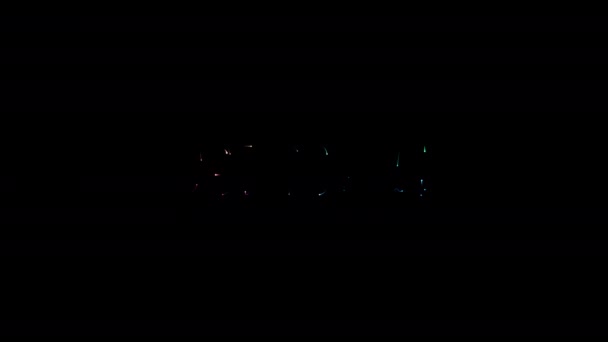 Gör Dig Redo Glöd Färgglada Neon Laser Text Animation Svart — Stockvideo