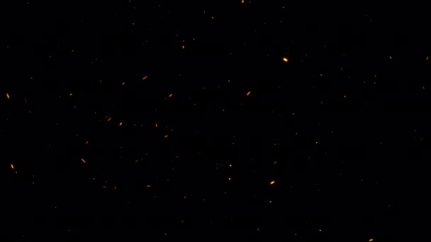 Animasyon Döngüsü Parlayan Turuncu Ateş Parçacıkları Ekran Projesi Örtüsü Için — Stok video