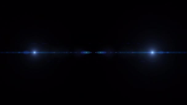 Lazo Abstracto Movimiento Resplandor Azul Resplandor Óptico Brillante Animación Rayos — Vídeos de Stock