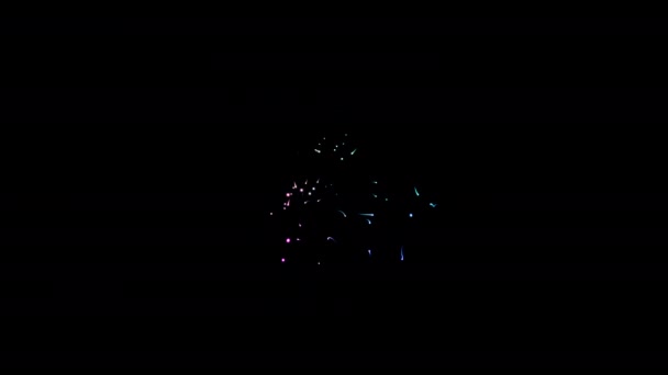 黑色抽象背景下的彩色霓虹灯激光文字动画 — 图库视频影像
