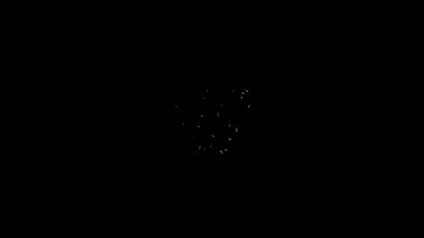 Готові Світяться Барвисті Неонові Лазерні Текстові Анімації Чорному Абстрактному Фоні — стокове відео