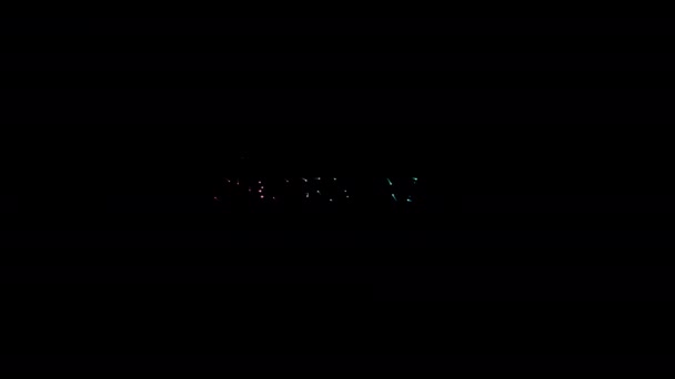Inschrijven Gloeien Kleurrijke Neon Laser Tekst Effect Animatie Zwarte Abstracte — Stockvideo