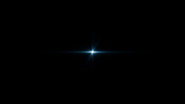 アブストラクトループセンター青星光学輝線レンズフレアは 画面プロジェクトオーバーレイのアニメーション背景をちらつきます 4Kシームレスループダイナミック明るい星の光の効果 — ストック動画